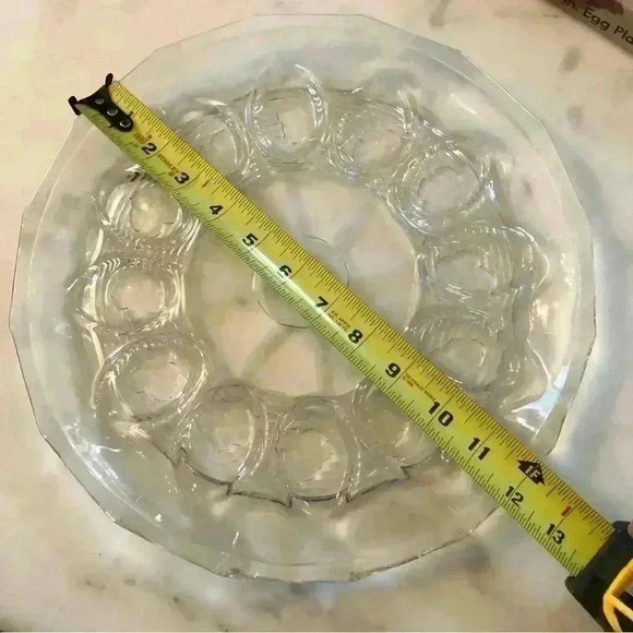 Vintage 90s  Anchor Hocking Avalon 12” Deviled Egg Plate with original box - Picture 8 of 8